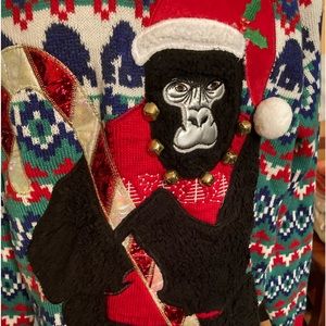 Collectors item, Christmas monkey sweater